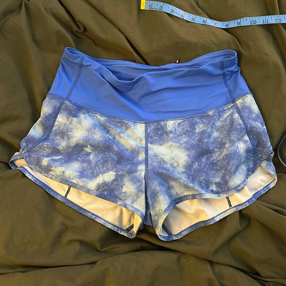 Tie dye high rise speed short